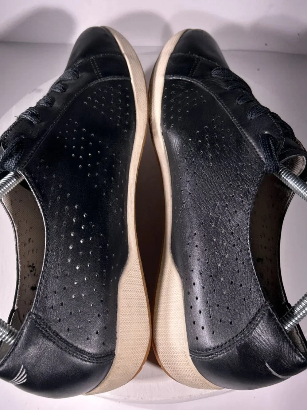 Dansko Womens Perforated Leather Shoes Sneakers Size 11 EU 42 Black Lace Up